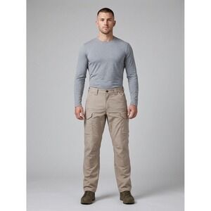 First Tactical Mens V2 Tactical Pants Khaki Tan Ripstop Cargo Duty Pants 32x32